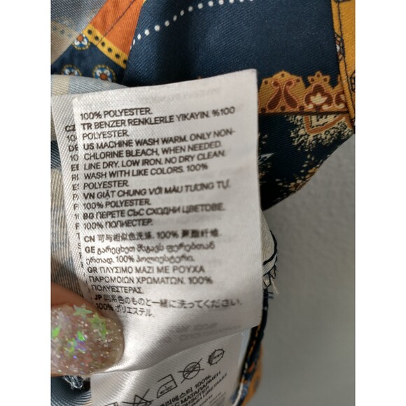 H&M Boho Paisley Patchwork TieFront TankTop Women’s Size4 Small AdjustableStraps - Picture 8 of 10